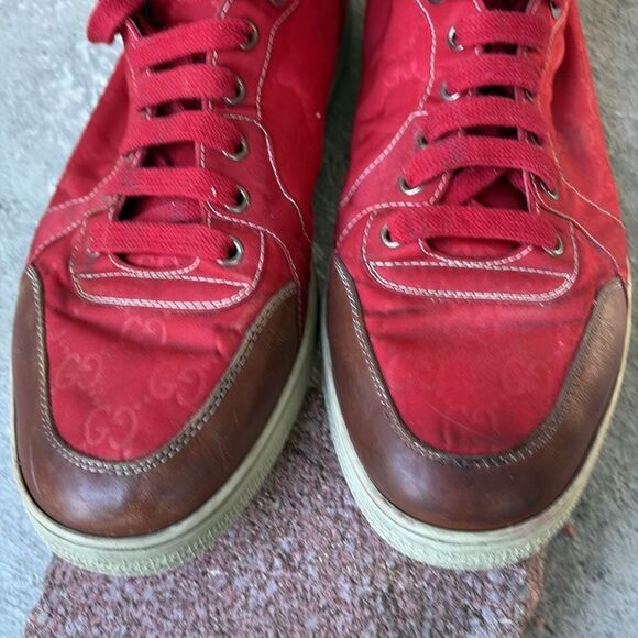 Gucci Red nylon high tops - Picture 5 of 10